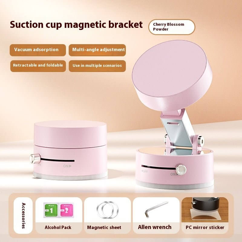 Foldable Magnetic Vacuum Car Phone Holder Foldable Suction Cup With Suction Cup Hands - Free Navigation For Smart Phone - DBMP (Electronics And More Store)
