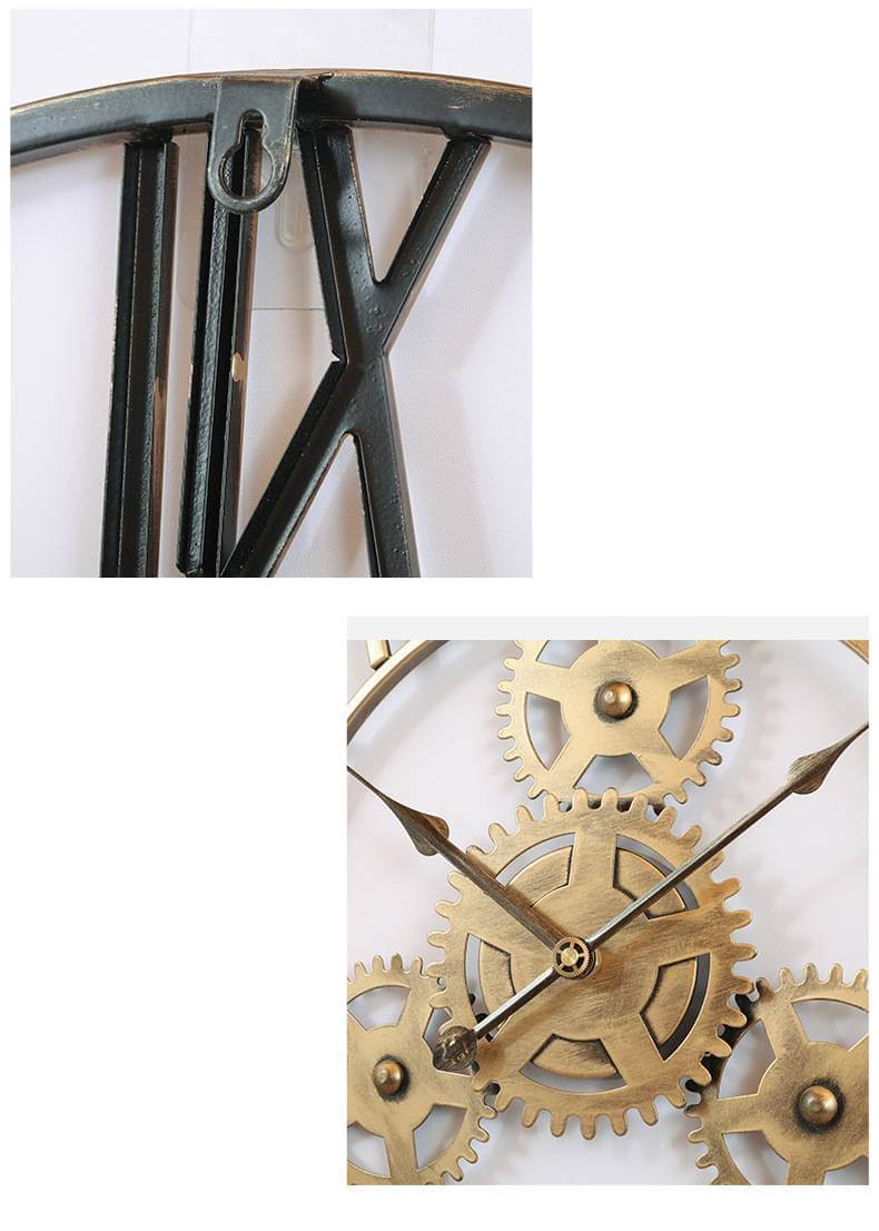American Antique Iron Gear Wall Clock - DBMP (Electronics And More Store)