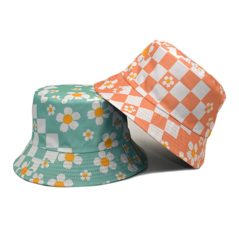 Korean Style Chessboard Plaid Spring And Summer New Bucket Hat Sun-proof - DBMP Shop