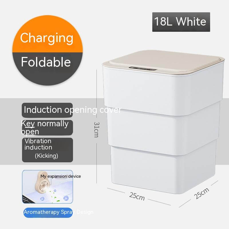 Smart Trash Can With Lid For Bedroom And Living Room Kitchen Storage Box Trash Can Induction Small Car Box Automatic Smart Dustbin Smart Trash Bin - DBMP (Electronics And More Store)