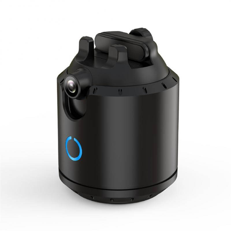 Intelligent Dual Axis Camera in black, featuring a clip installation and smooth rotational capabilities.