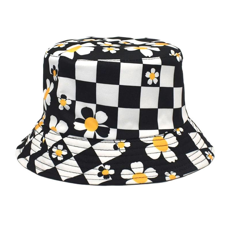 Korean Style Chessboard Plaid Spring And Summer New Bucket Hat Sun-proof - DBMP Shop
