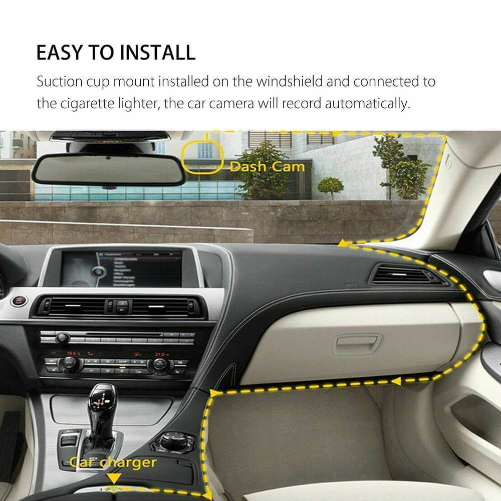 Dash Cam Car HD 1080P Front Rear Inside Dual Lens Video Recorder Camera G - Sensor - DBMP (Electronics And More Store)
