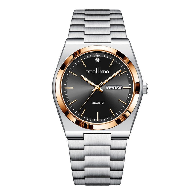 Ultra-thin Butterfly-clasp Steel-band Quartz Mens Watch - DBMP Shop