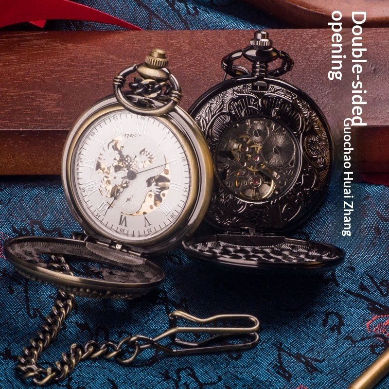 Chinese Dragon Coiled-dragon Mechanical Movement Pocket Watch - DBMP Shop