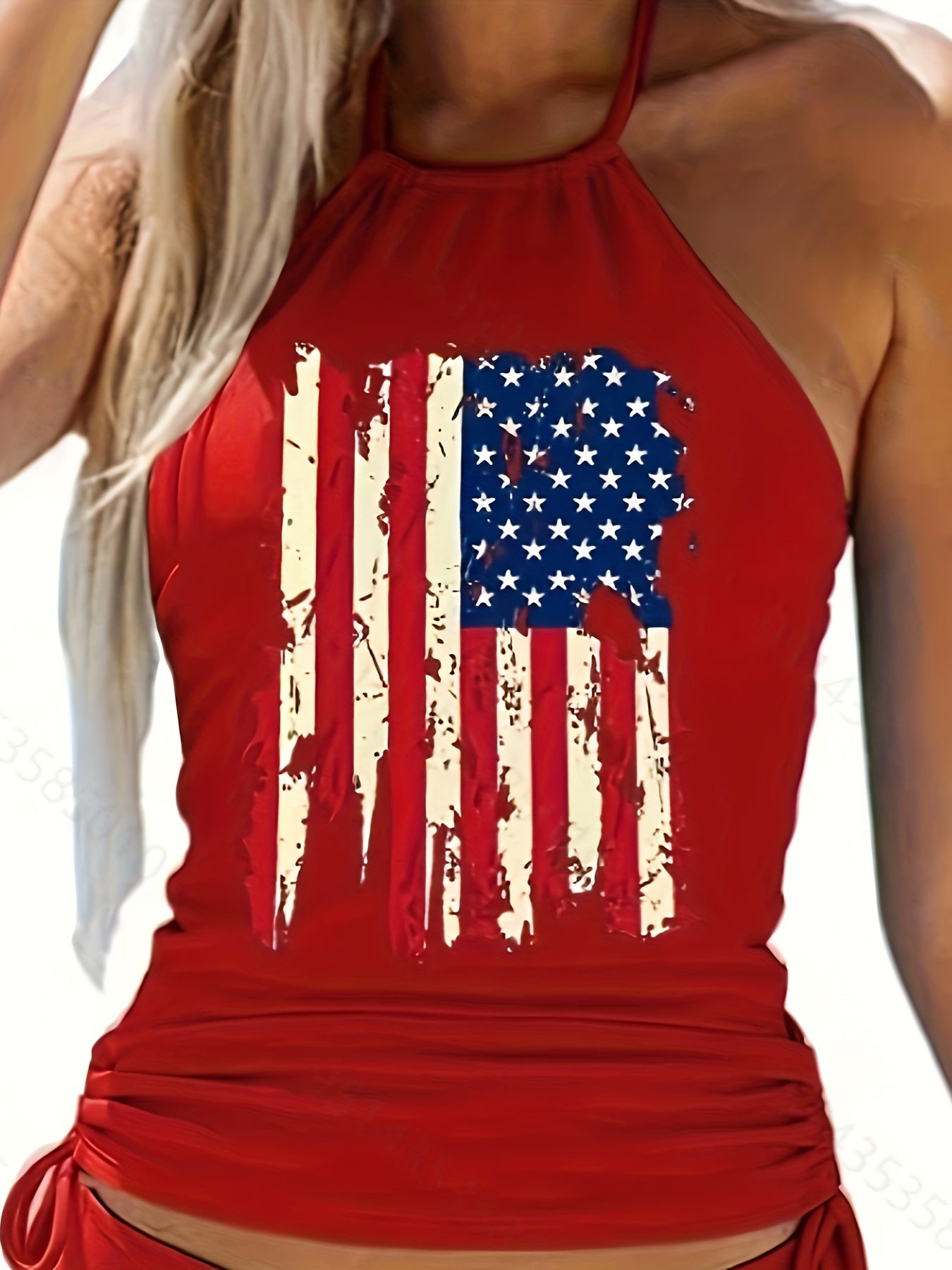 Women's Two-piece Casual Swimsuit P125 Red