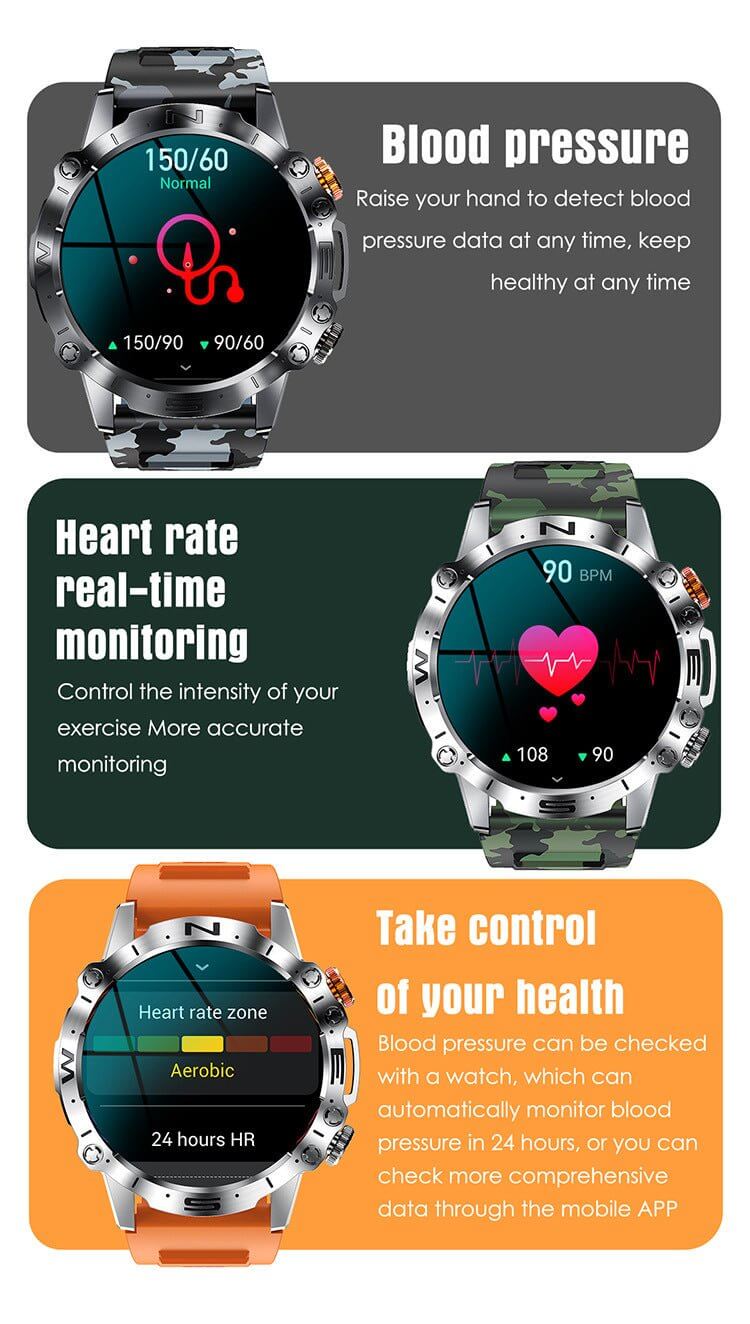 K59 Bluetooth Large Battery Outdoor Sport Smart Watch - DBMP (Electronics And More Store)