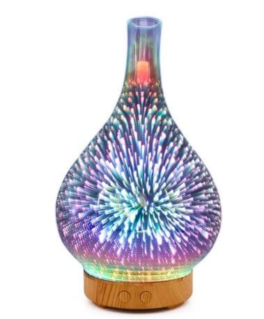 3D Glass Aroma Diffuser Colorful Lamp Humidifier Night Light - DBMP (Electronics And More Store)