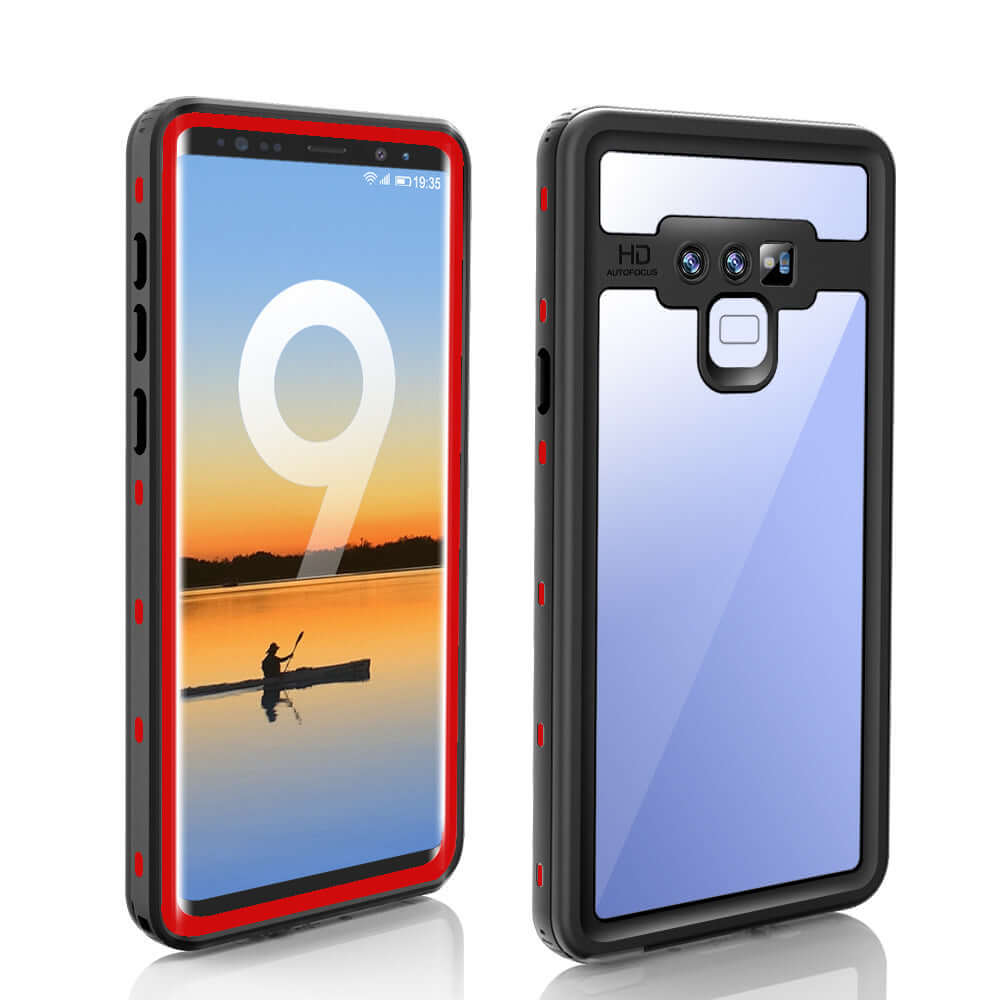 Anti-fall dustproof phone case for Samsung Galaxy S9 Plus, featuring transparent design and 360 waterproof protection.