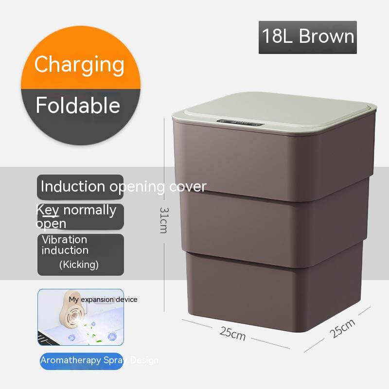 Smart Trash Can With Lid For Bedroom And Living Room Kitchen Storage Box Trash Can Induction Small Car Box Automatic Smart Dustbin Smart Trash Bin - DBMP (Electronics And More Store)