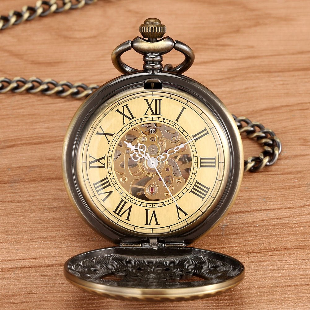Roman-Numeral Manual Mechanical Pocket Watch - DBMP Shop