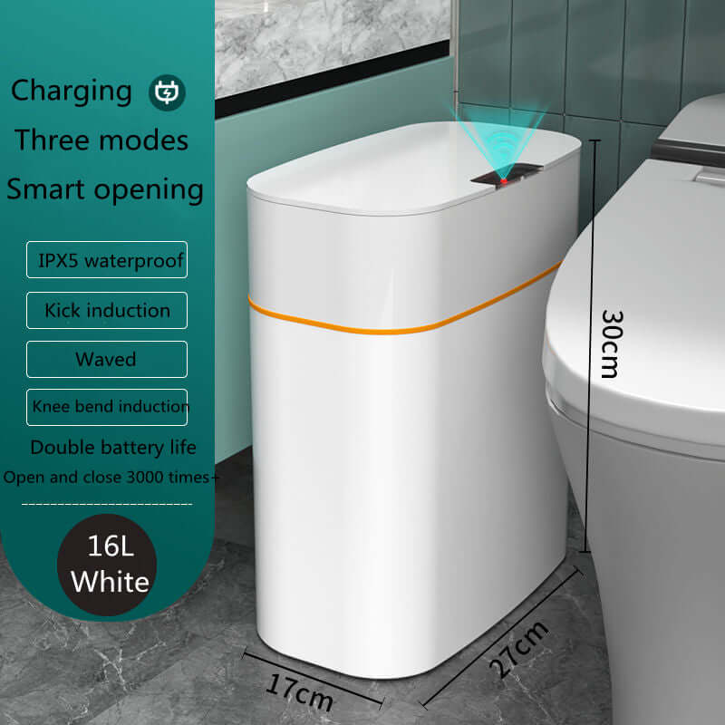 Smart Trash Can With Lid For Bedroom And Living Room Kitchen Storage Box Trash Can Induction Small Car Box Automatic Smart Dustbin Smart Trash Bin - DBMP (Electronics And More Store)