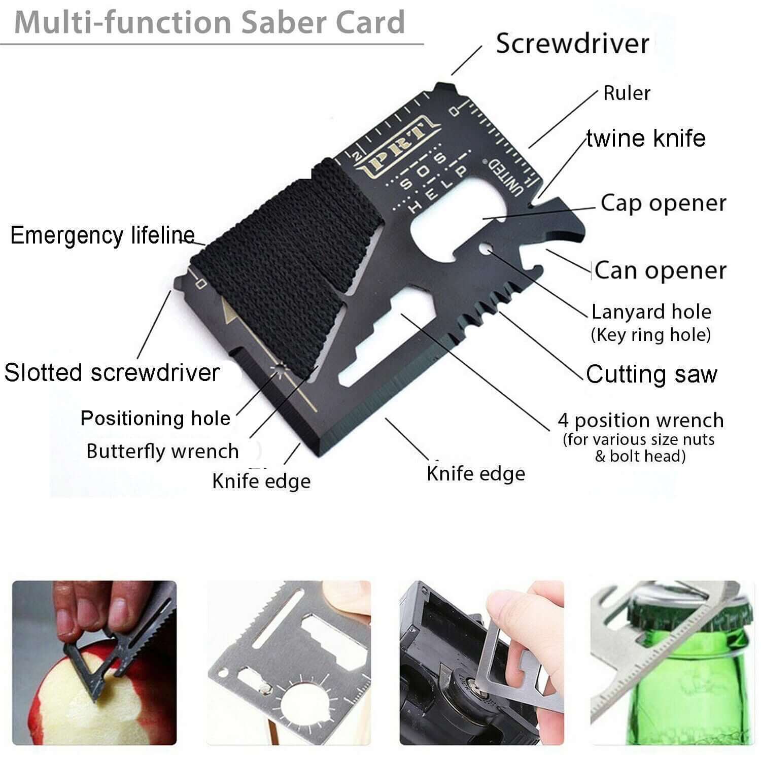 14in1 Outdoor Emergency Survival Gear Kit Camping Hiking Survival Gear Tools Kit Survival Gear And Equipment, Outdoor Fishing Hunting Camping Accessories - DBMP (Electronics And More Store)