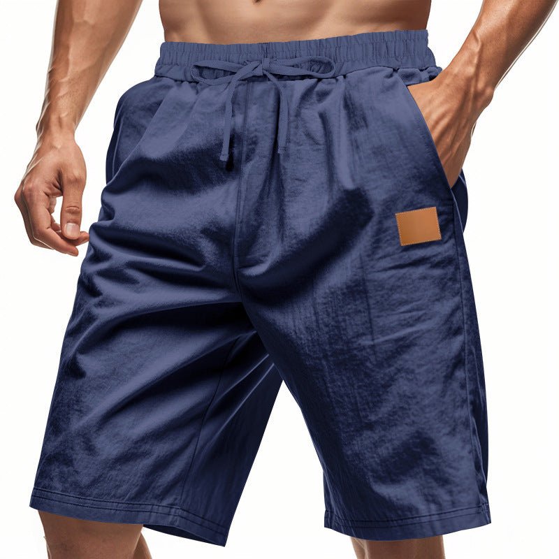 Solid - color Mens Plus - size Thin Linen Breathable Beach Sports Casual - DBMP Shop