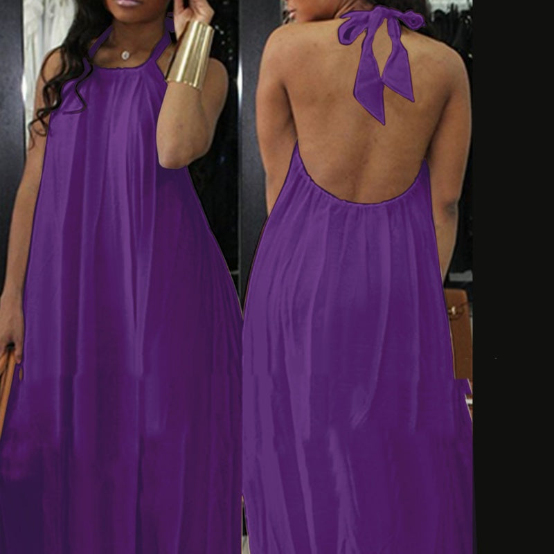 Strap Bohemian Candy-Colored Womens Dress