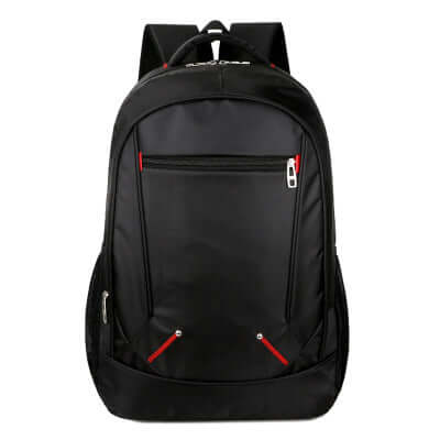 Stylish black laptop backpack made of Oxford cloth, featuring multiple pockets and anti-theft design, ideal for commuting.