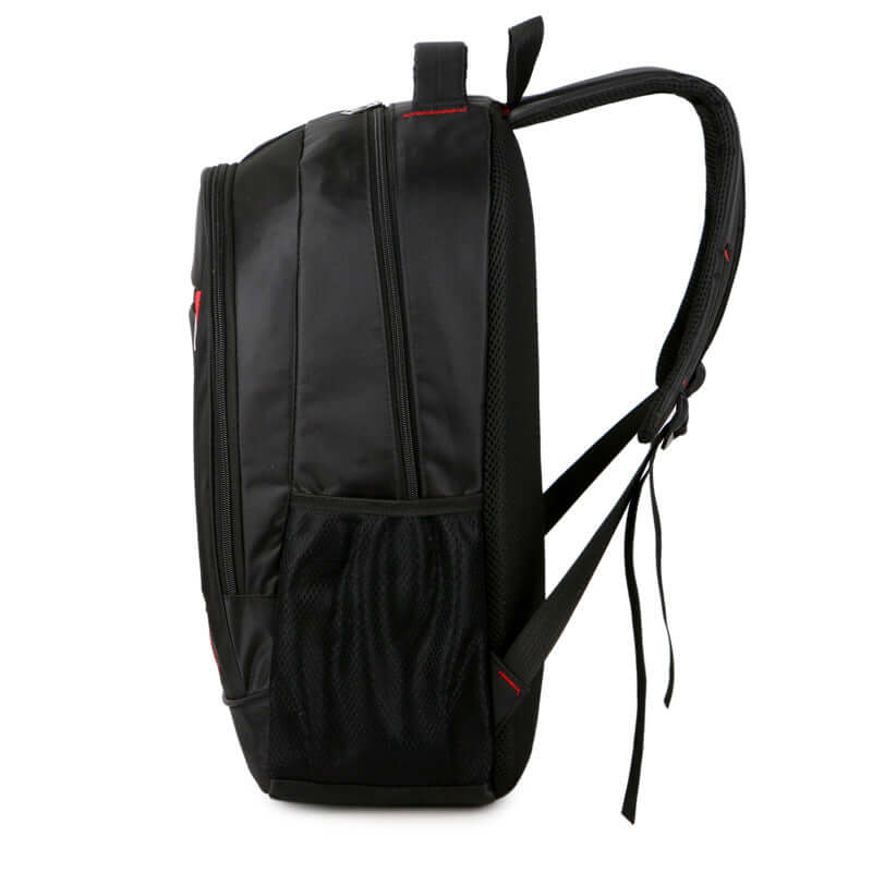 Stylish black laptop backpack made from Oxford cloth, featuring multiple compartments and anti-theft design for secure storage.