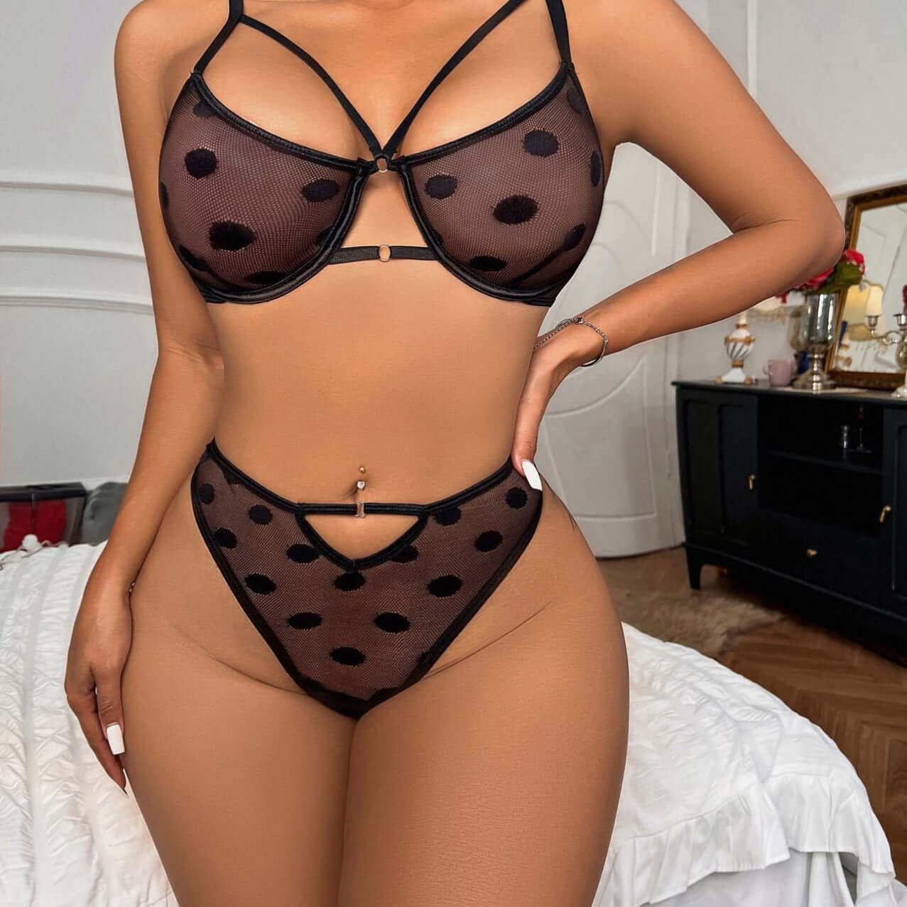 Sexy Sexy Underwear Small Chest Three Points Gather Pajamas