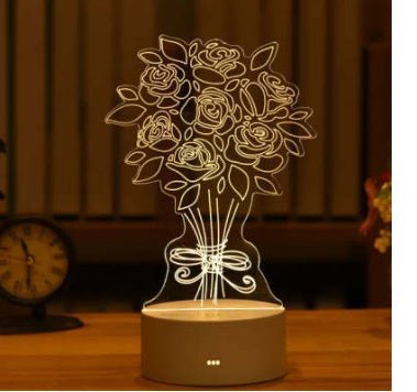 3D Lamp Acrylic USB LED Night Lights Neon Sign Lamp Xmas Home Decorations For Room Decor Valentines Day Gifts - DBMP (Electronics And More Store)