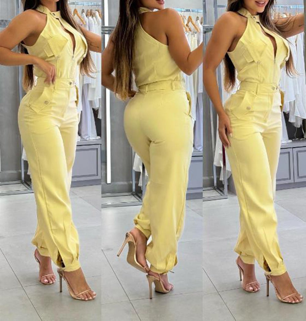 Halter Top Casual Working Pants Two - piece Suit - DBMP (Electronics And More Store)