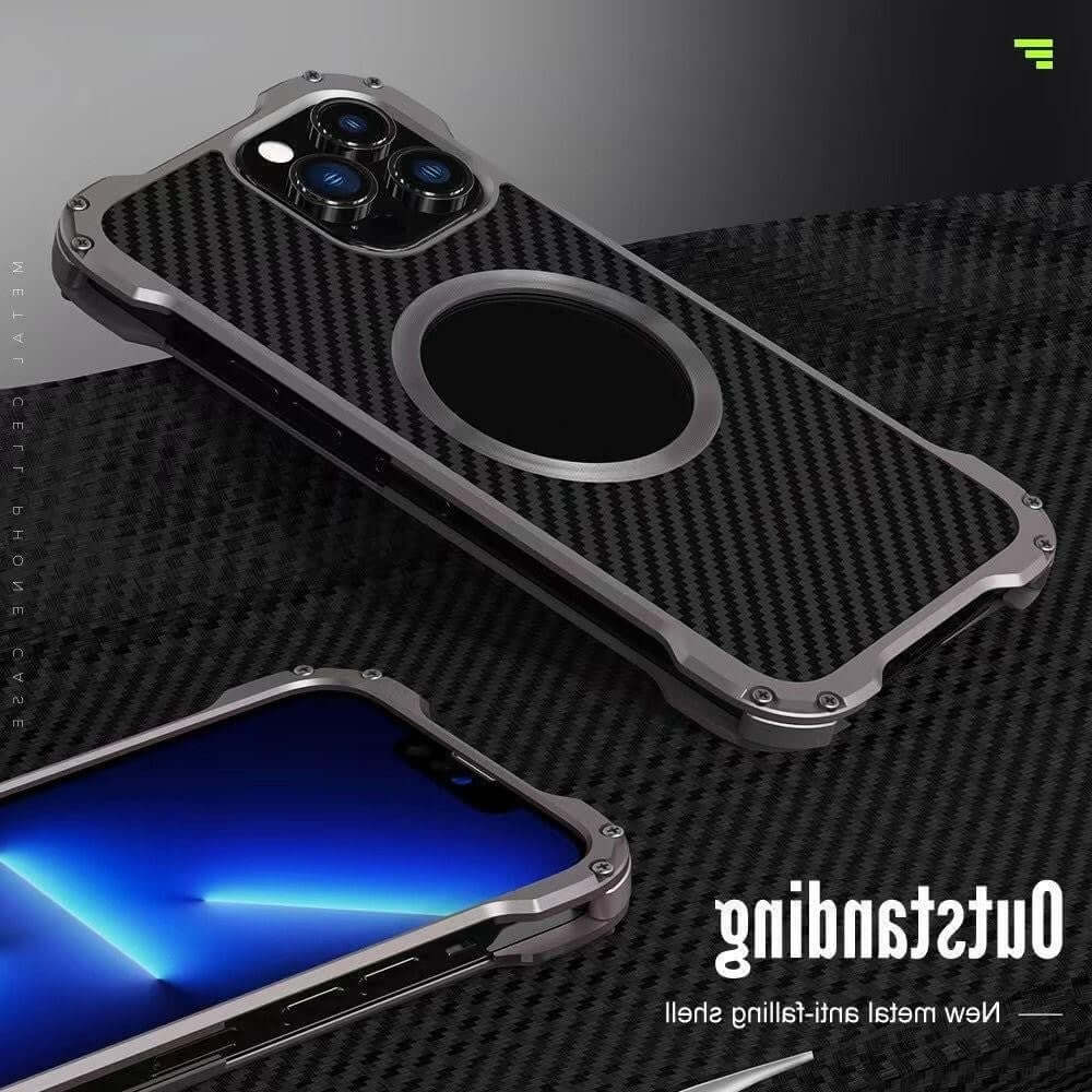 All - inclusive Metal Phone Case Breathable Hollow Drop - resistant Protective Cover - DBMP (Electronics And More Store)