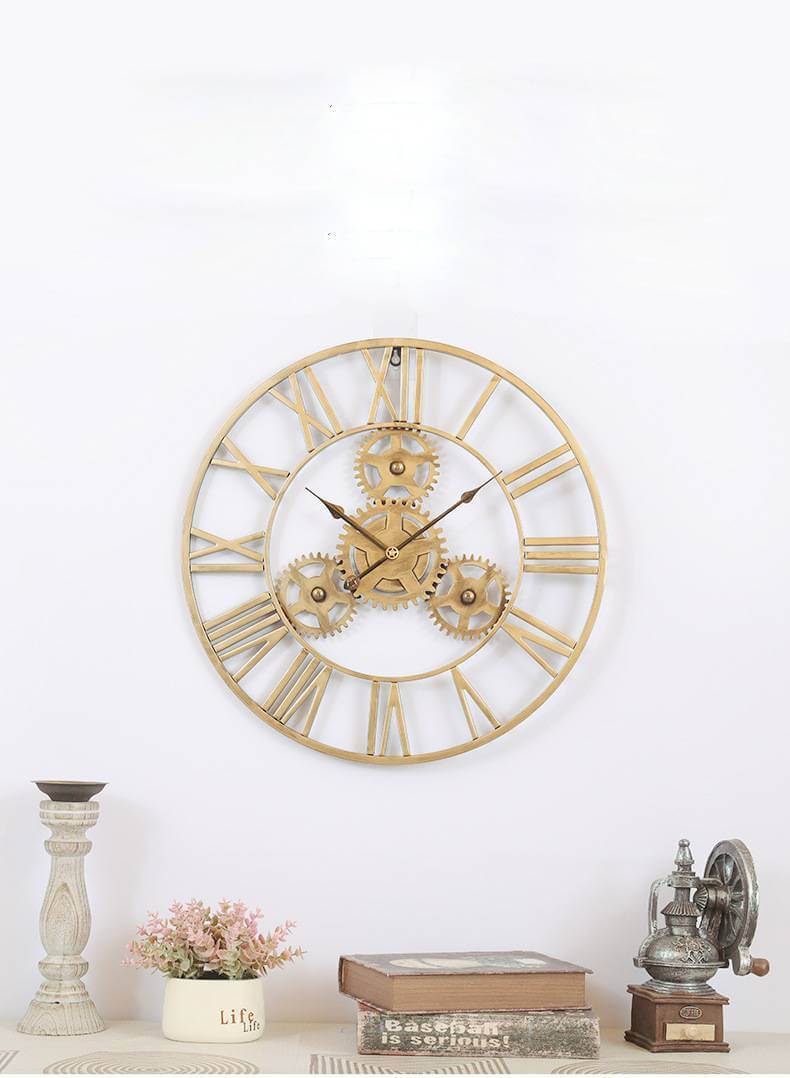 American Antique Iron Gear Wall Clock - DBMP (Electronics And More Store)