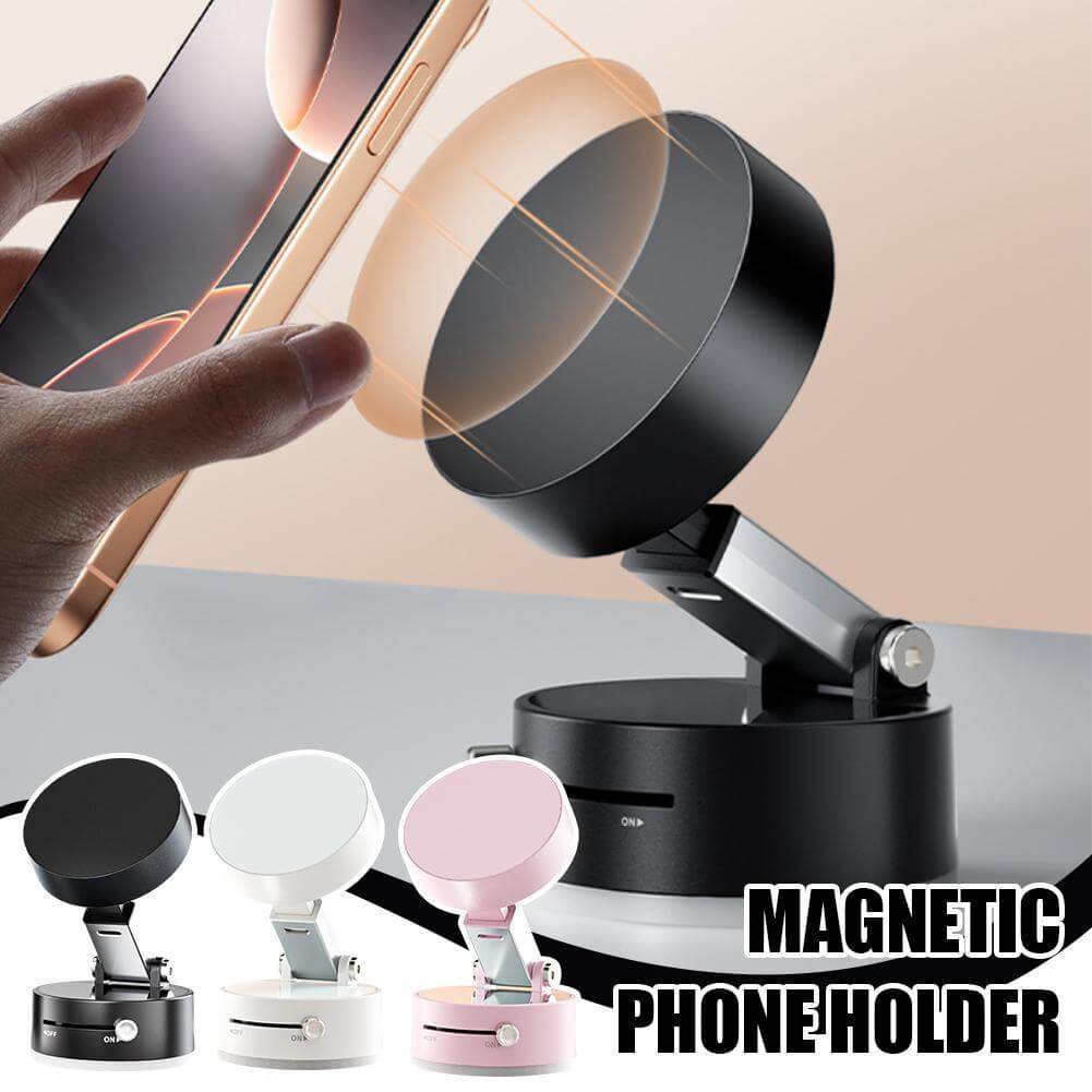 Foldable Magnetic Vacuum Car Phone Holder Foldable Suction Cup With Suction Cup Hands - Free Navigation For Smart Phone - DBMP (Electronics And More Store)