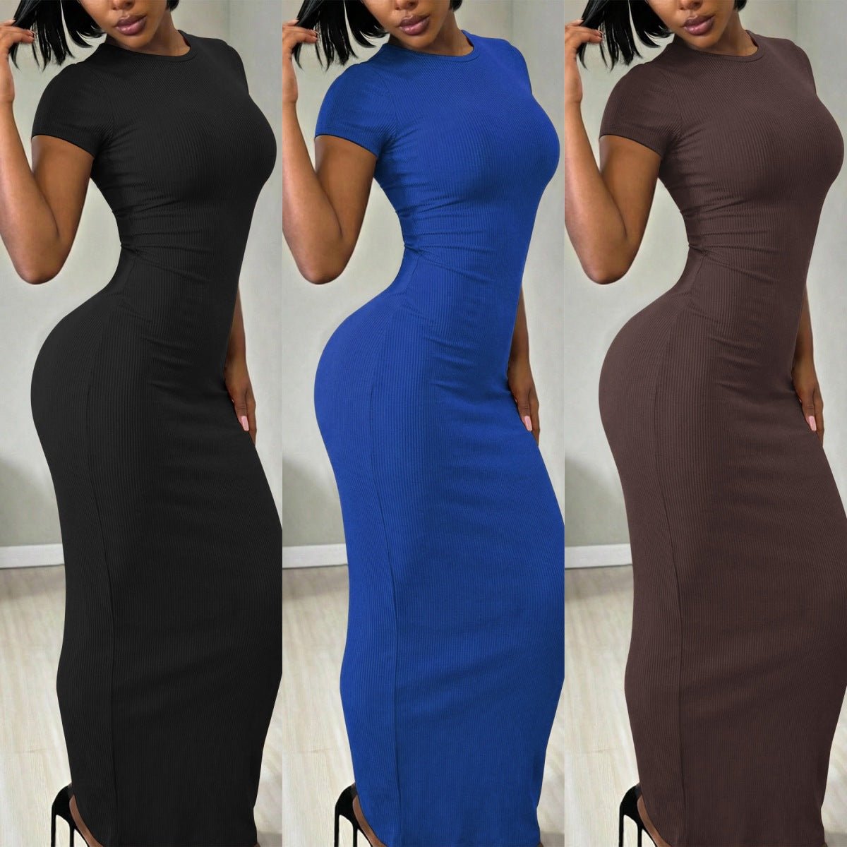 Feminine Tight-Fitting Long Fashionable Casual Dress - DBMP Shop