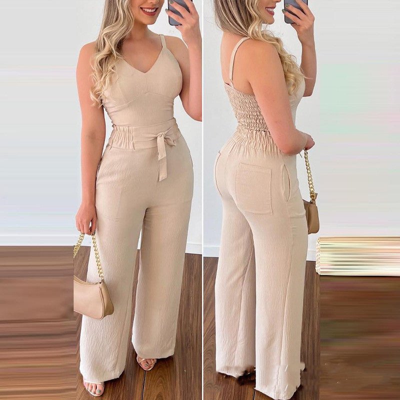 Women's Camisole Straight-leg Pants Casual Suit - DBMP Shop