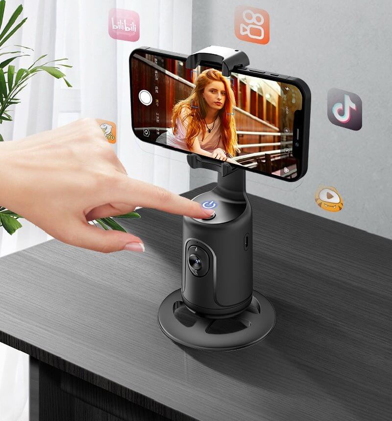 360 Auto Face Tracking Gimbal AI Smart Gimbal Face Tracking Auto Phone Holder For Smartphone Video Vlog Live Stabilizer Tripod - DBMP (Electronics And More Store)