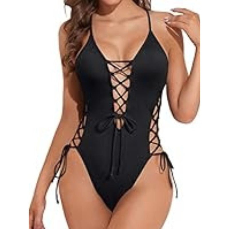 European And American Sexy Backless Siamese Bikini Swimsuit - DBMP Shop