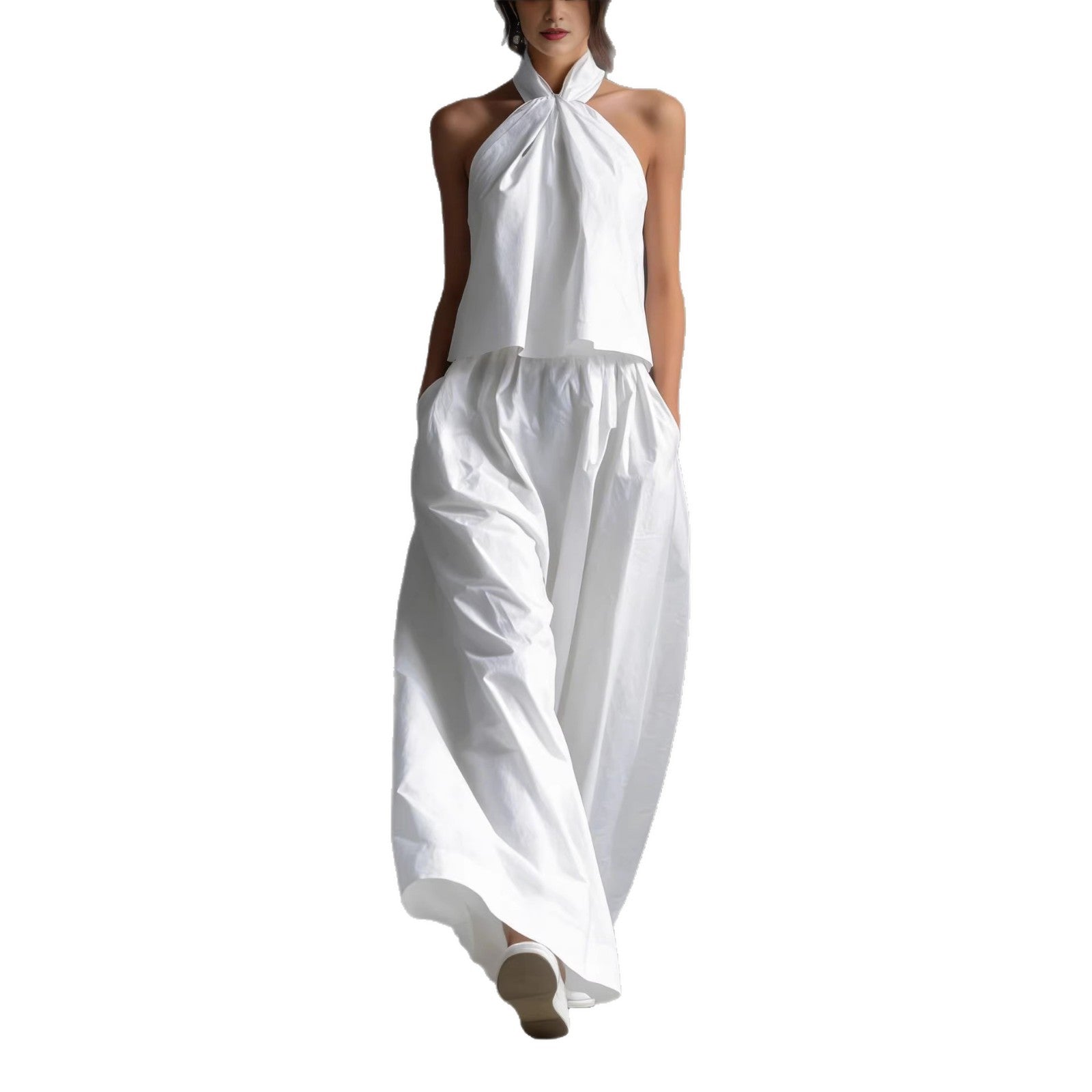Loose - fitting Sleeveless Top And Wide - leg Pants Two - piece Set - DBMP Shop
