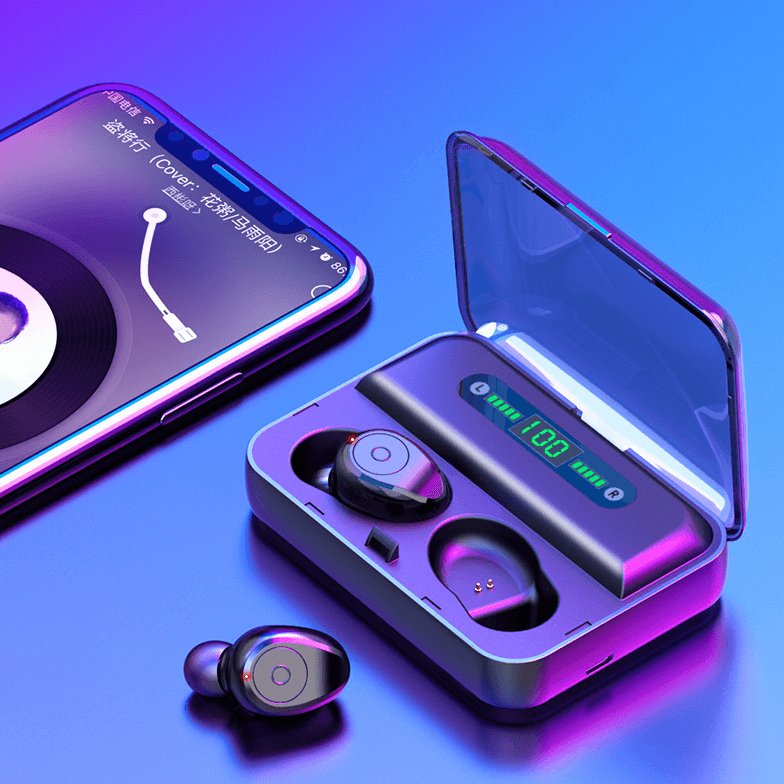 Multifunction Bluetooth Headset Binaural Movement Power Bank Phone Support - DBMP (Electronics And More Store)