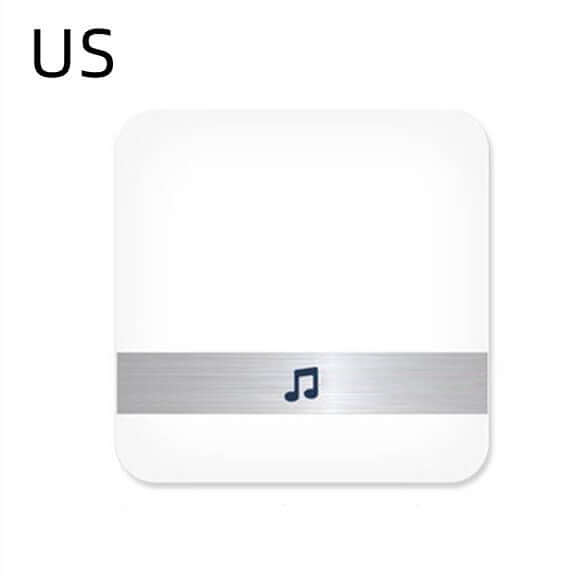 Wireless music control switch in white finish with metallic accents for modern home decor.