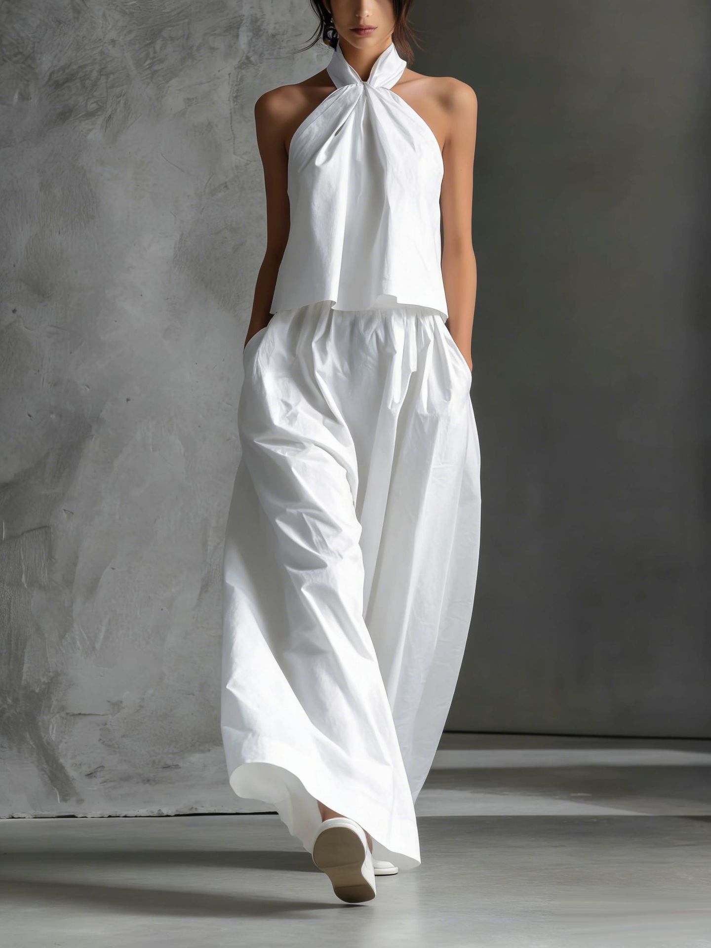 Loose - fitting Sleeveless Top And Wide - leg Pants Two - piece Set - DBMP Shop