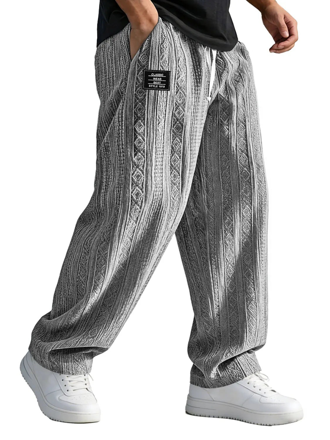 European And American Style Pocketed Straight - Leg Loose Lace - Up Sporty Casual Pants For SpringSummer - DBMP Shop