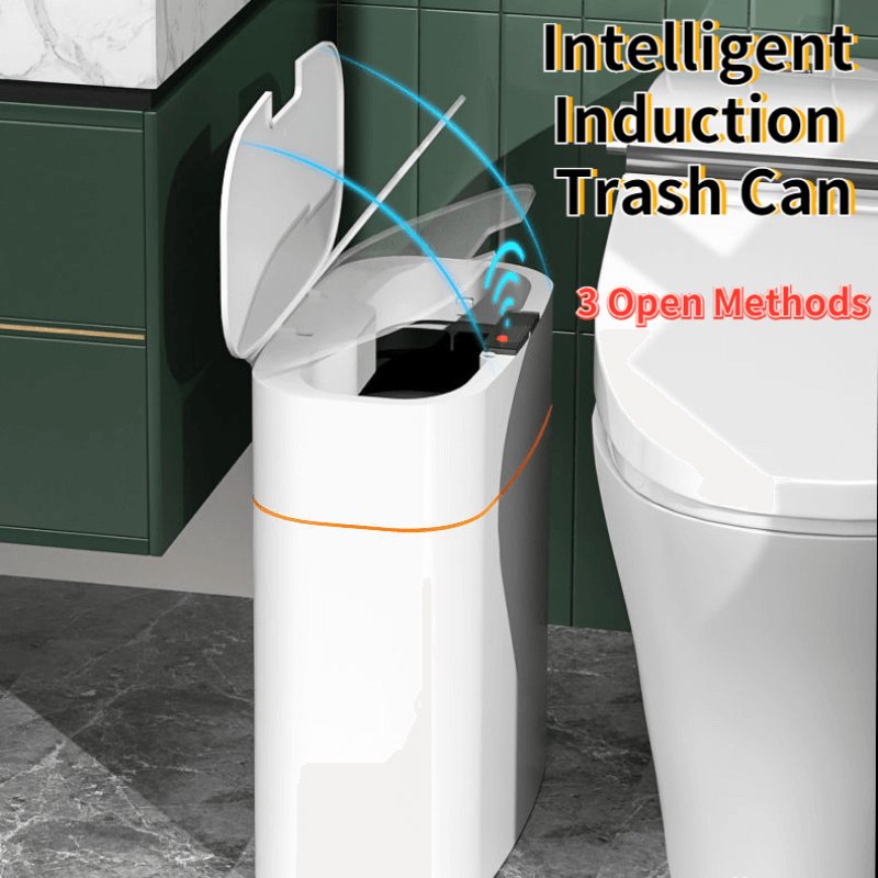 Smart Trash Can With Lid For Bedroom And Living Room Kitchen Storage Box Trash Can Induction Small Car Box Automatic Smart Dustbin Smart Trash Bin - DBMP (Electronics And More Store)