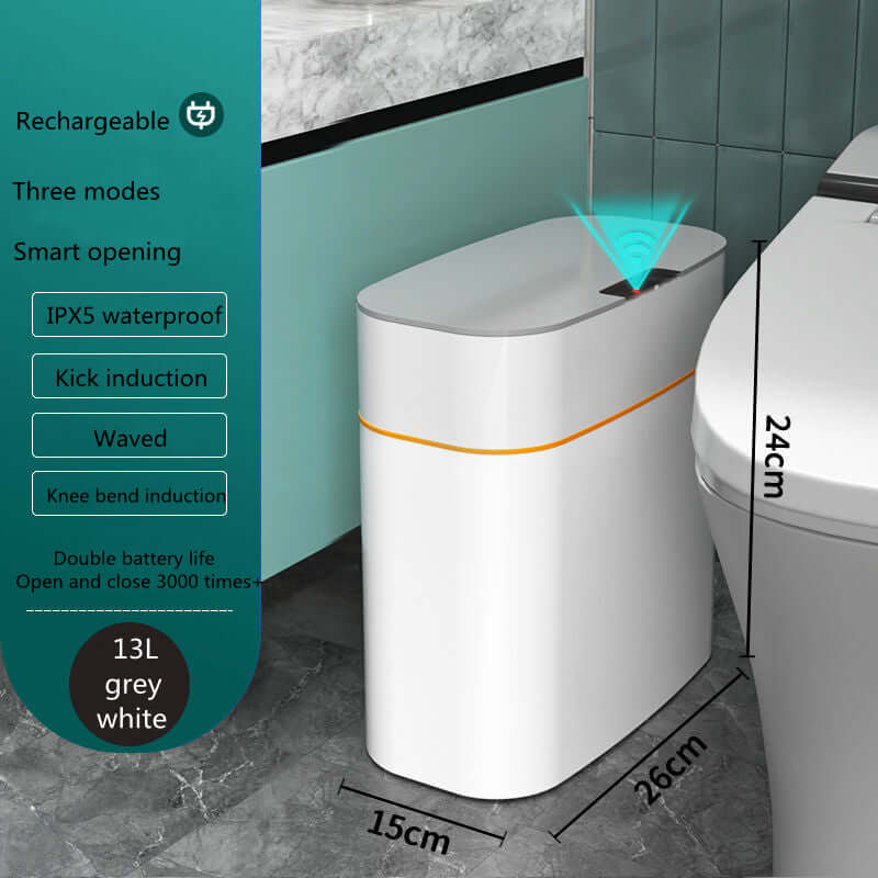 Smart Trash Can With Lid For Bedroom And Living Room Kitchen Storage Box Trash Can Induction Small Car Box Automatic Smart Dustbin Smart Trash Bin - DBMP (Electronics And More Store)