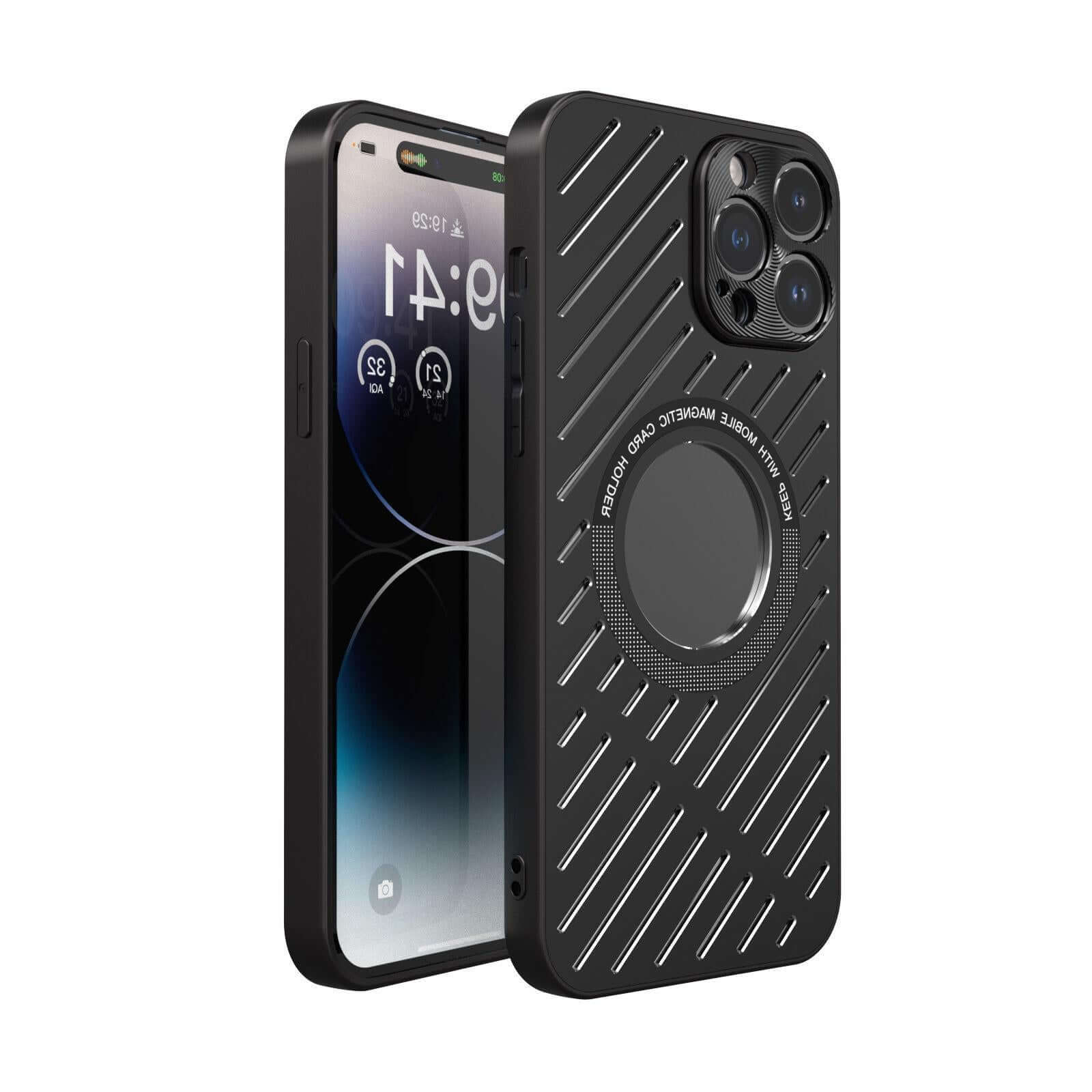 All - inclusive Metal Phone Case Breathable Hollow Drop - resistant Protective Cover - DBMP (Electronics And More Store)