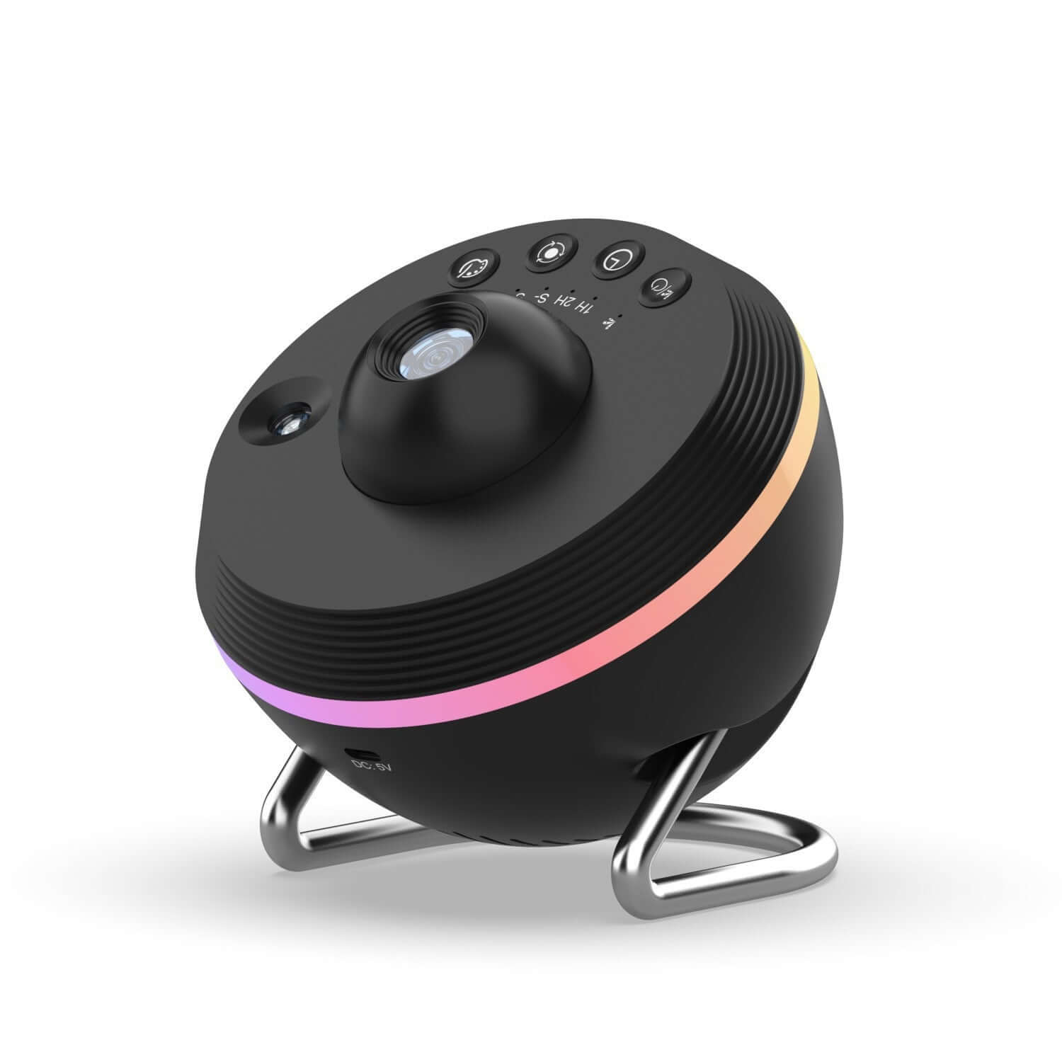 New Zorb Ball HD galaxy projection lamp displaying control panel and LED features for starry night ambiance.