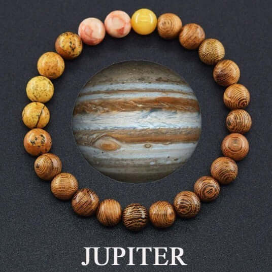 Fashion jewelry couples bracelet with matte 10mm stone beads featuring Jupiter design, perfect for unisex minimalistic style.