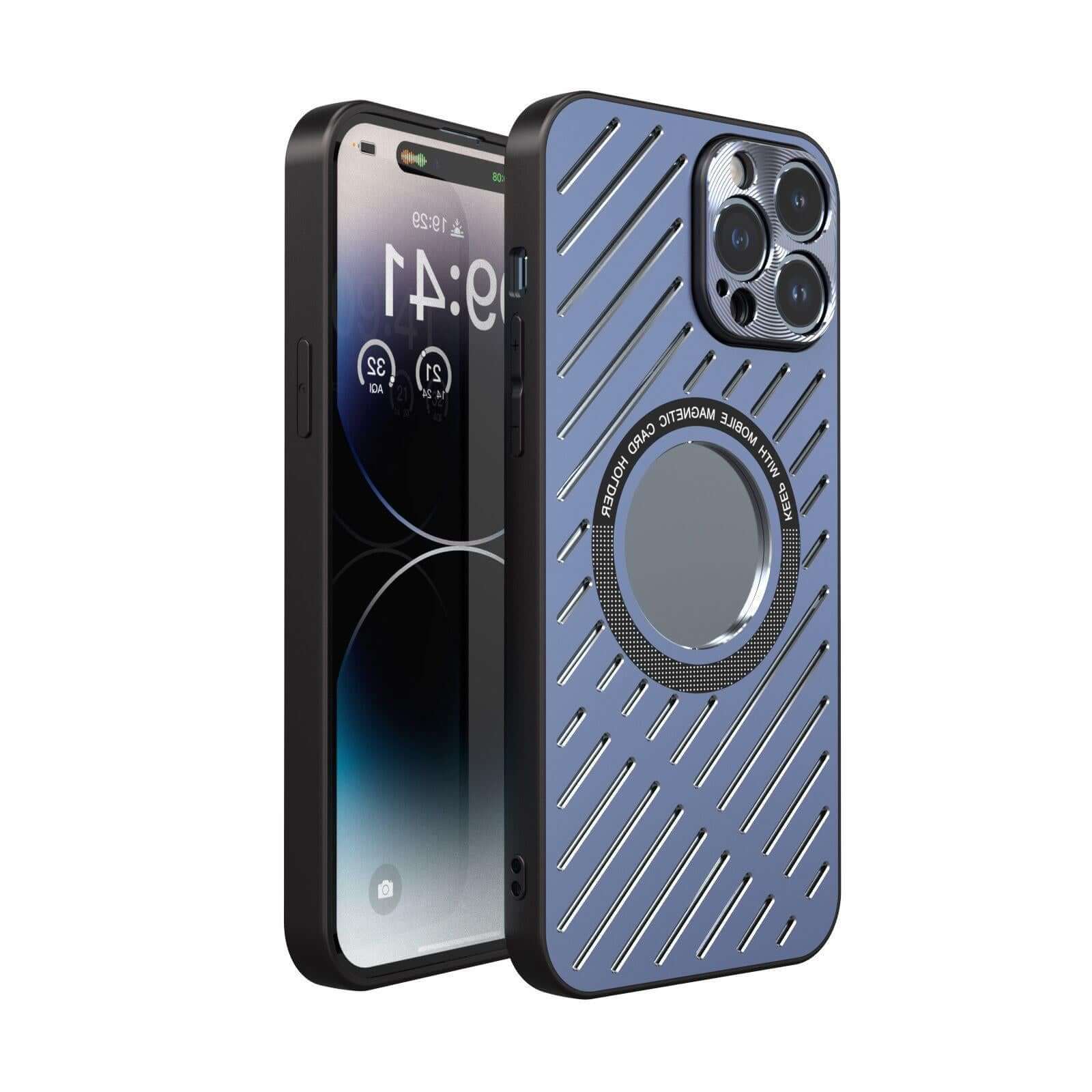 All - inclusive Metal Phone Case Breathable Hollow Drop - resistant Protective Cover - DBMP (Electronics And More Store)