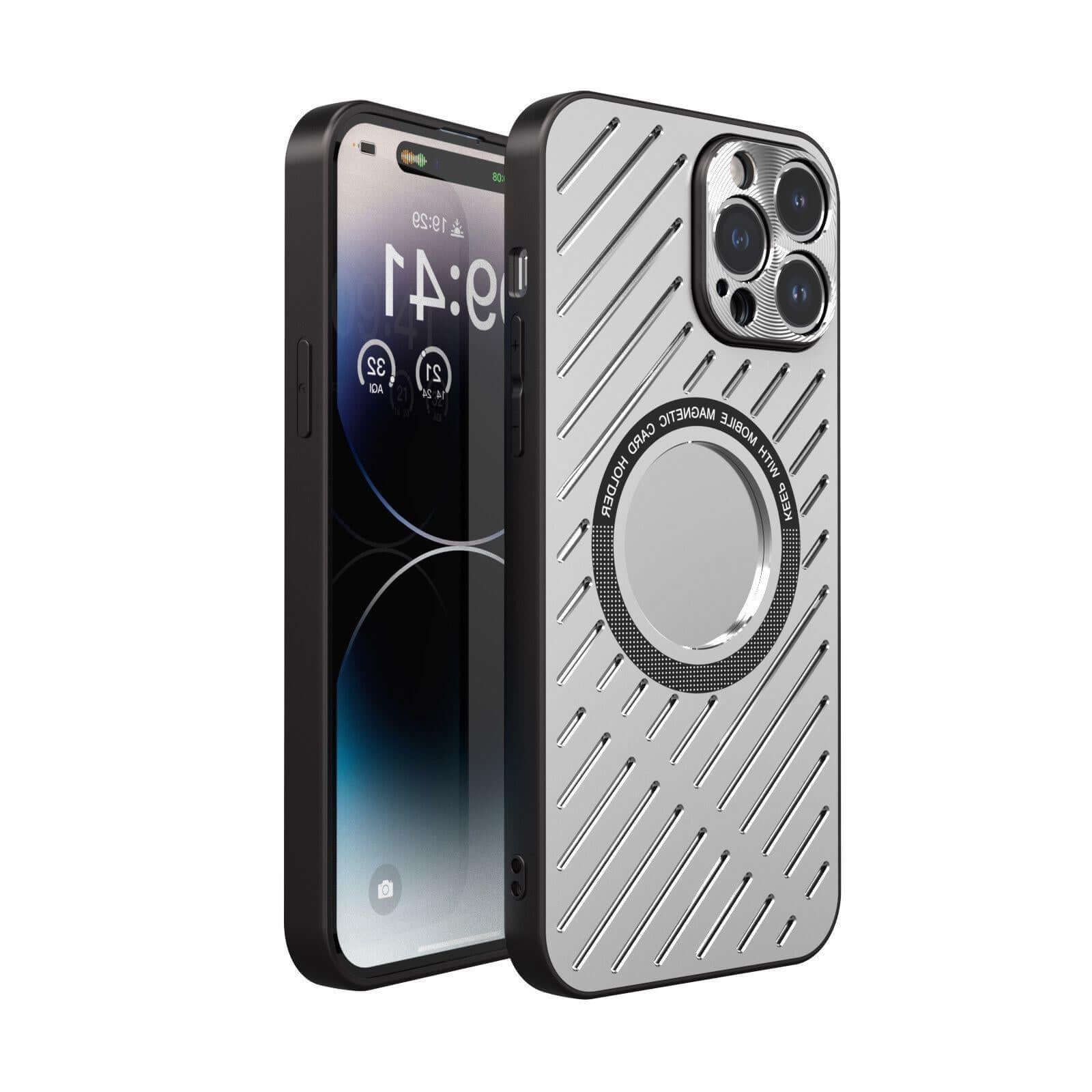 All - inclusive Metal Phone Case Breathable Hollow Drop - resistant Protective Cover - DBMP (Electronics And More Store)
