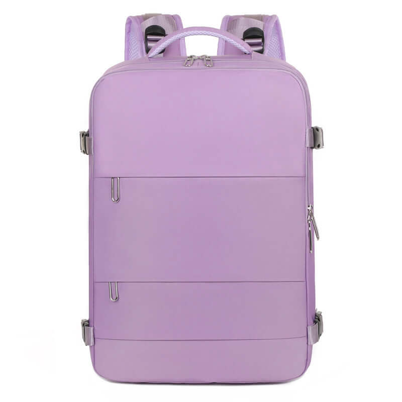 Purple large-capacity travel backpack for women, perfect for college and business use, lightweight and stylish.