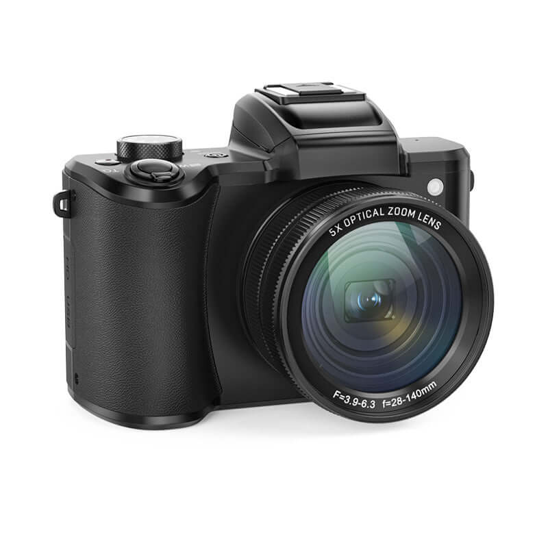 Retractable HD digital optical zoom camera with dual lens, full HD screen and periscope style lens.