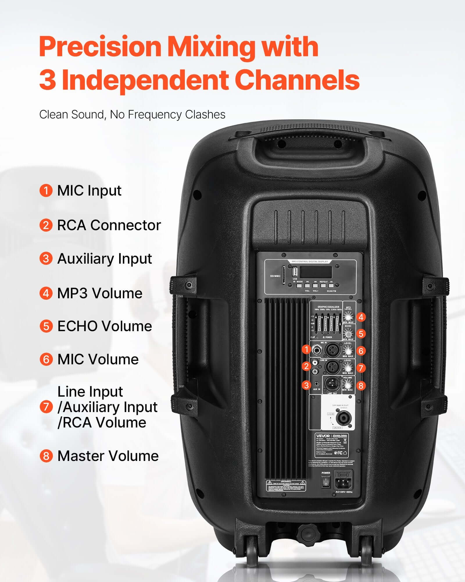 2 X 15 In Speakers Portable PA System 2000W Mixer Bluetooth Mic For DJ Party - DBMP (Electronics And More Store)