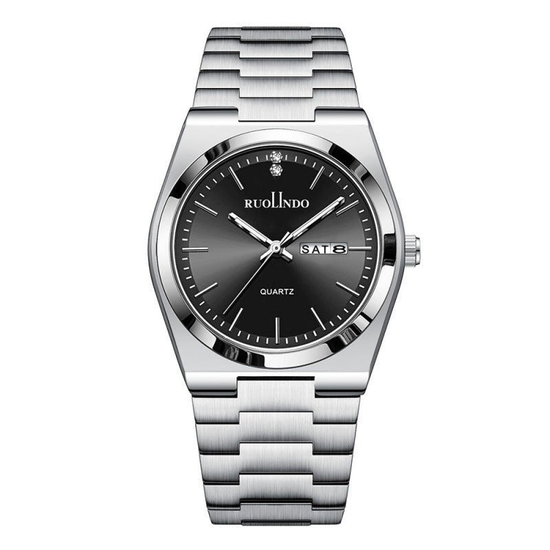 Ultra-thin Butterfly-clasp Steel-band Quartz Mens Watch - DBMP Shop