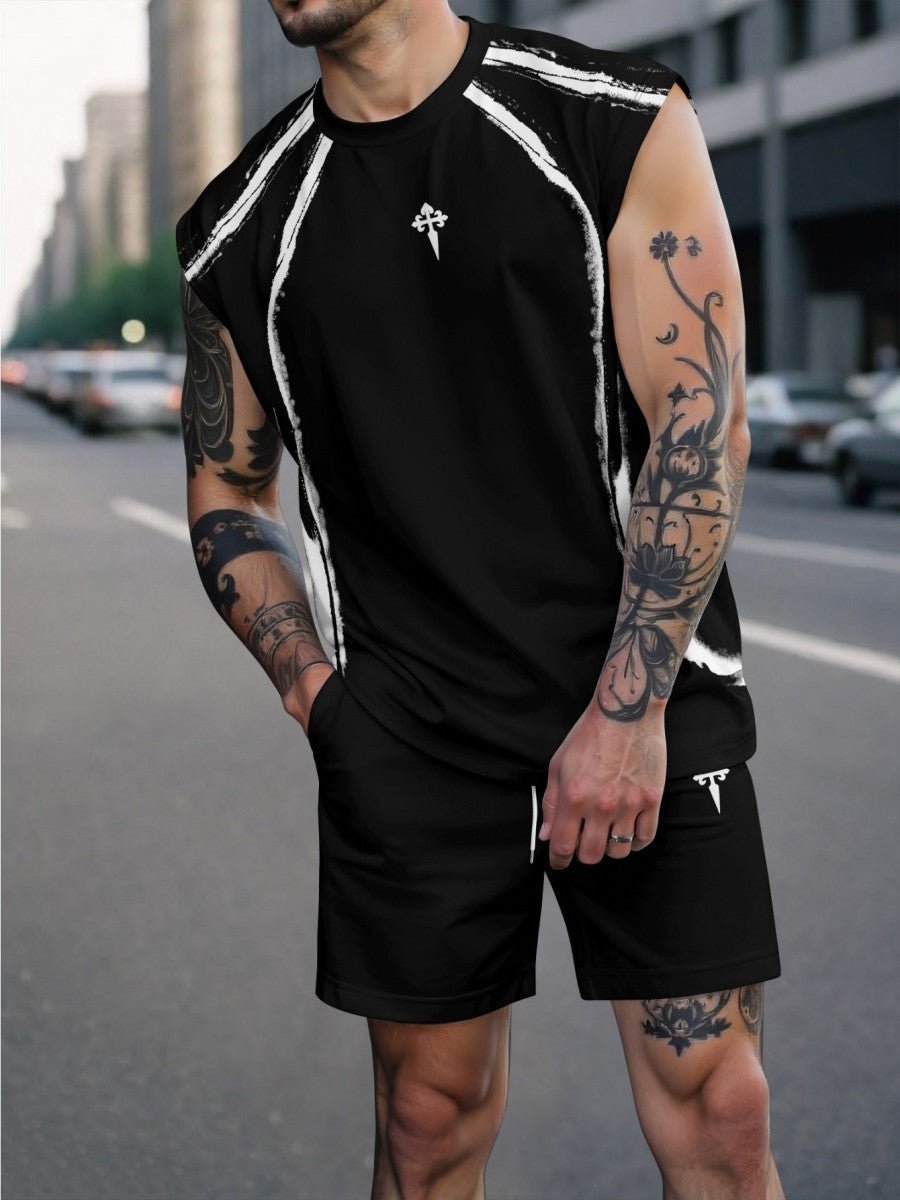 Mens Fashion Letter-Printed Sports Suit - DBMP Shop