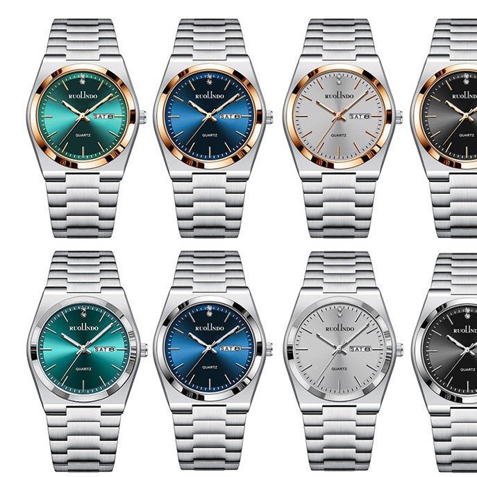 Ultra-thin Butterfly-clasp Steel-band Quartz Mens Watch - DBMP Shop
