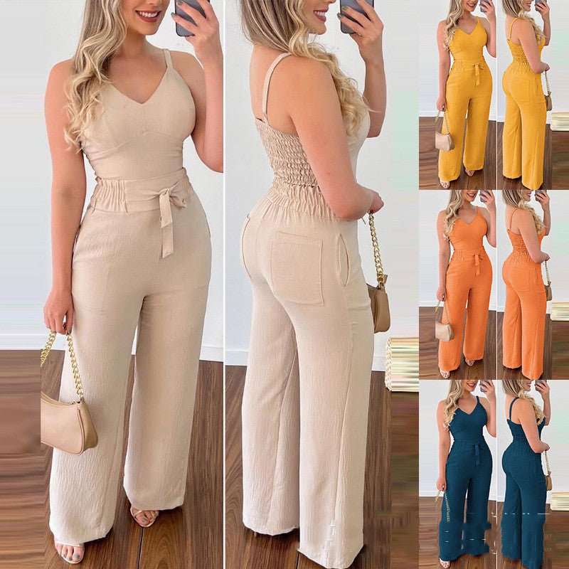 Women's Camisole Straight-leg Pants Casual Suit - DBMP Shop